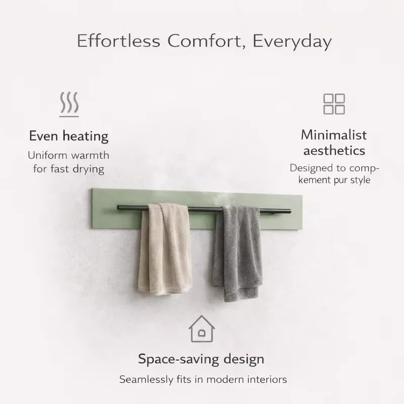 Aluminum Heated Towel Rail Custom Design Bathroom Warmer Hot Water Electric Radiator for Modern Home Decoration Projects