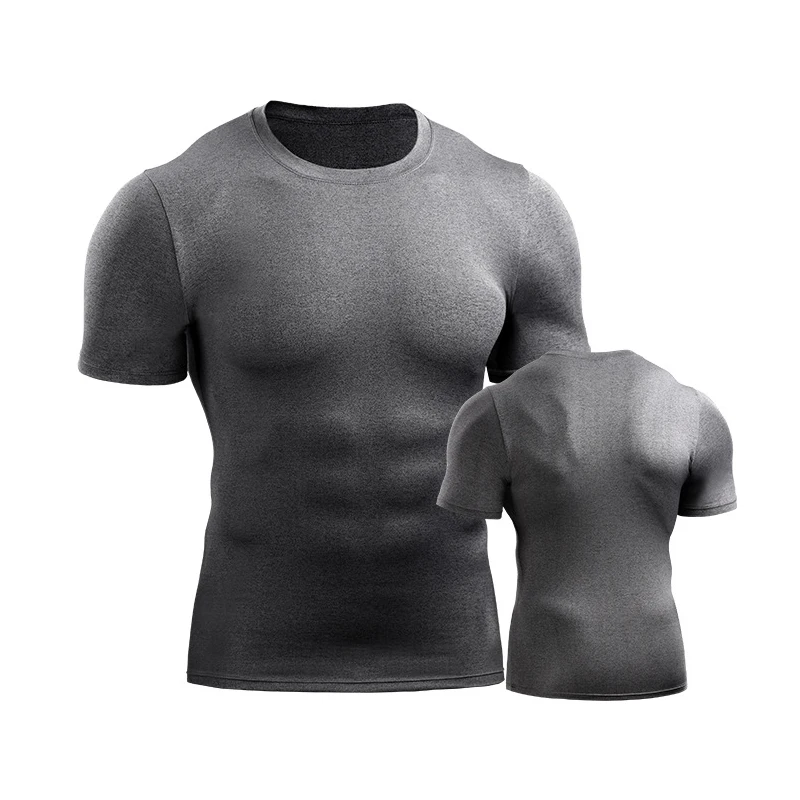 Fitness Shirts Male Running Tights Short Sleeved Basketball Tee Sport Thermal Underwear Bodybuilding Jerseys Quick Dry Clothes