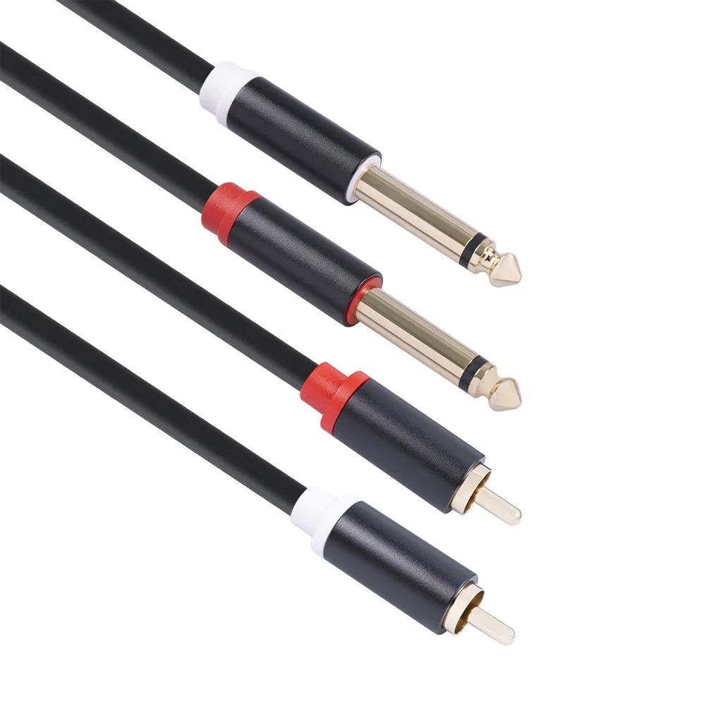 Dual RCA Revolution dual 6.35 male mixer audio cable