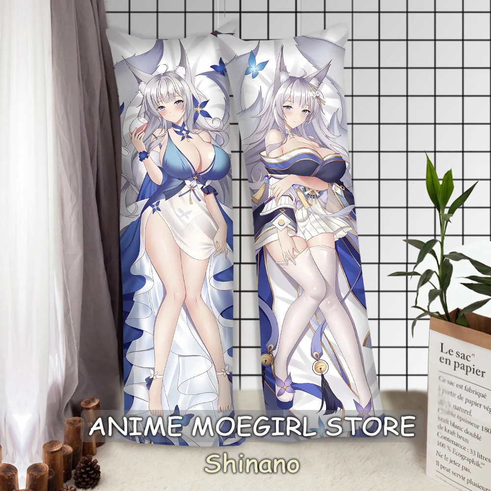 Game Azur Lane Shinano Dakimakura Bed Pillowcase Decor Anime Fullbody Throw Cushion Cover Scaramouche Otaku Throw Pillowcases