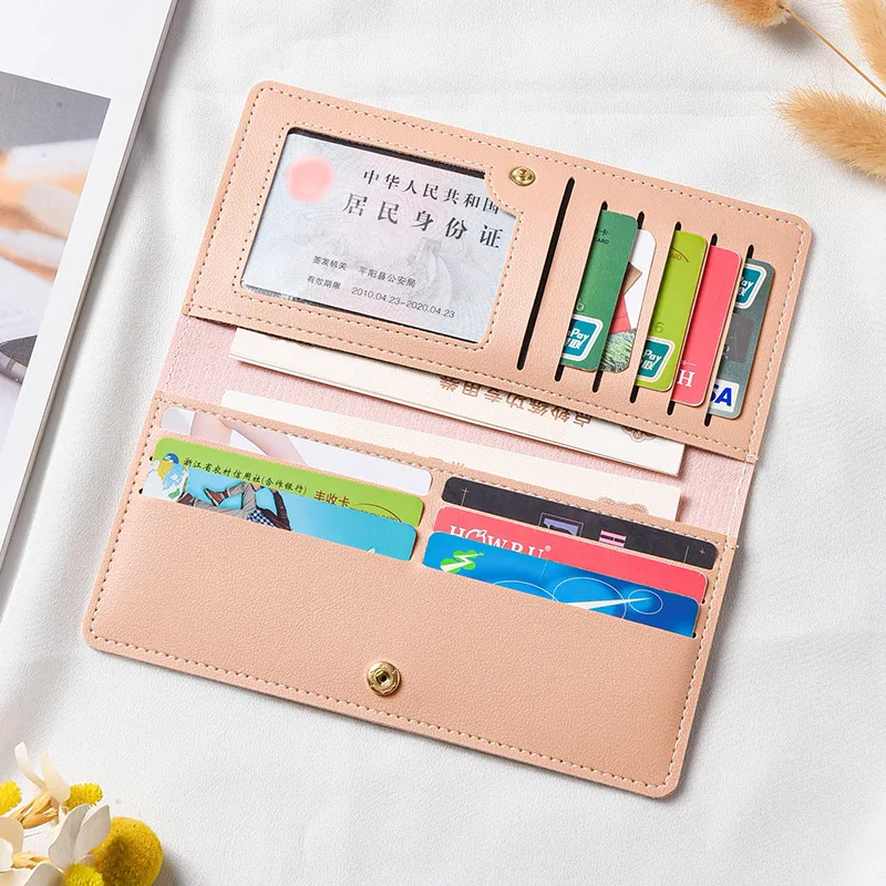 Luxury Long Women\'s Bag New Trendy Slim Wallet\'s Women Clutch Ladies Credit Card Holder Girls Coin Purse
