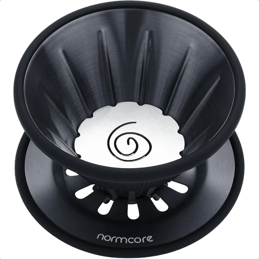 

Капельница для кофе 2 в 1, 12 чашек, заварка для кофе, используйте V60, волновой фильтрующий бумажный пивоварщик, нержавеющая сталь 304 с титановым покрытием