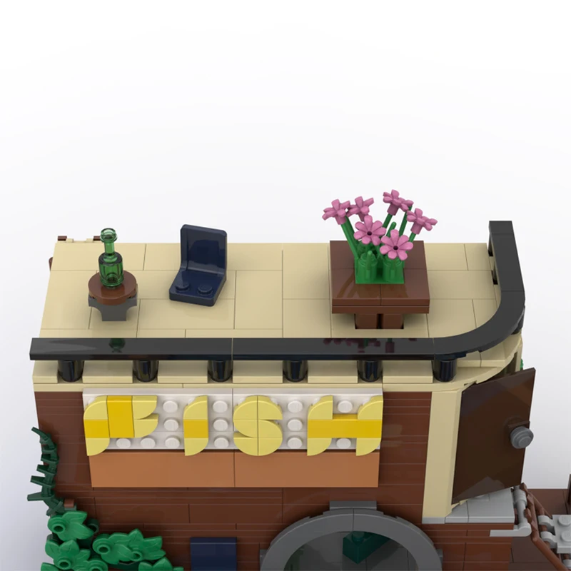 834PCS MOC Harbor View Dockside City Modular Waterfront DIY Model Building Blocks Birthday Toys Gift Collection