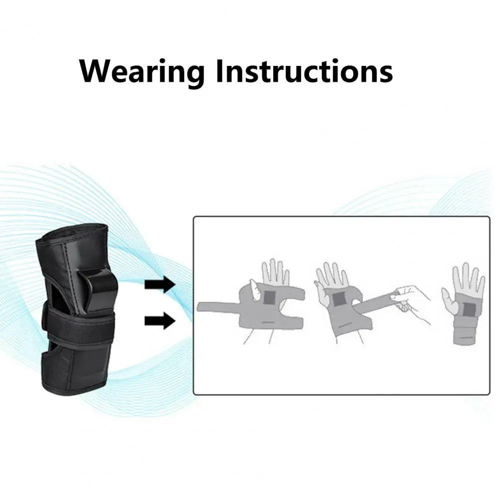 1 Pair Wrist Guards Support Palm Pads Protector Anti Impact Sport Wrist Support for Sports Skating Skiing Ski Hand Protection