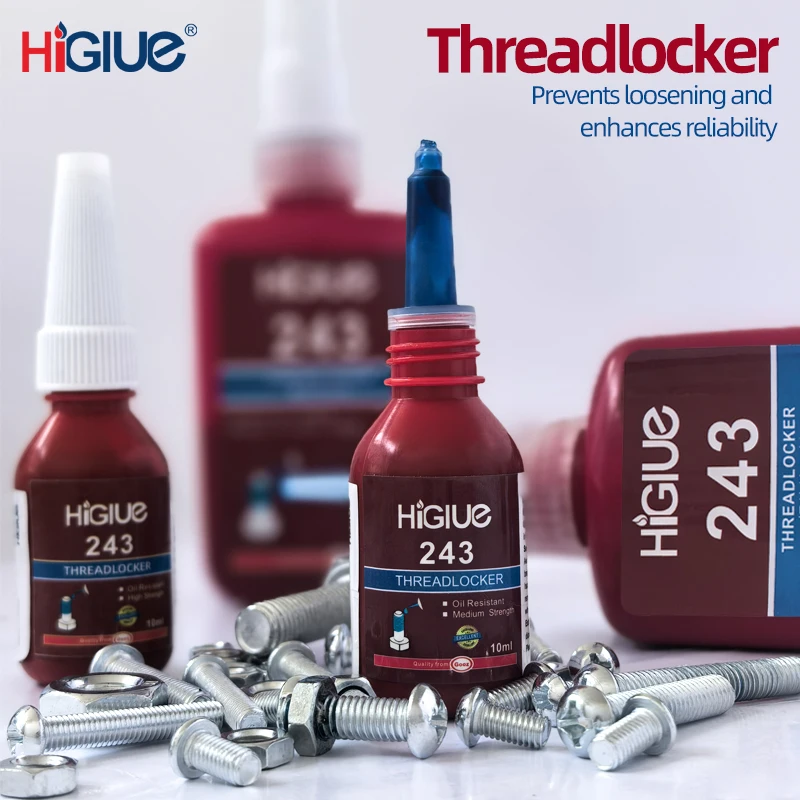 243 Blue Medium Strength Threadlocker, Screw Adhesive, Anaerobic Adhesive, Removable, Waterproof, Rust-proof and Corrosion-resis