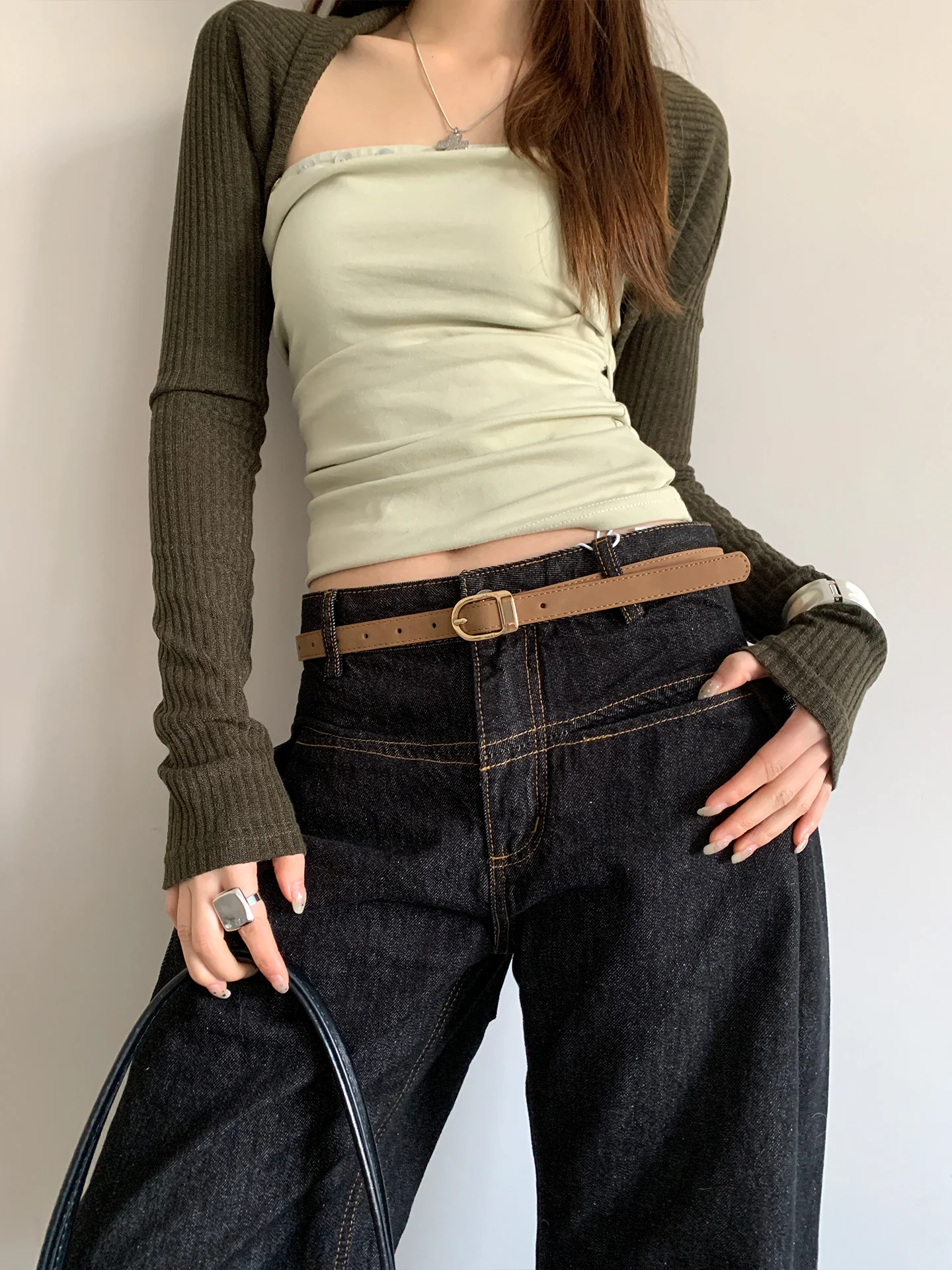 Simple And Versatile Women's Jeans Belt Fashionable Accessory For A Suit