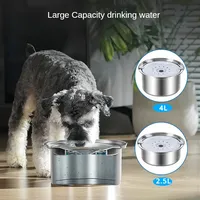 4L Dogs Slow Drinking Bowl,Stainless Steel Bowl for Dogs, Large-capacity Splash-proof and Spill-proof Dogs Bowl Dog Drinker