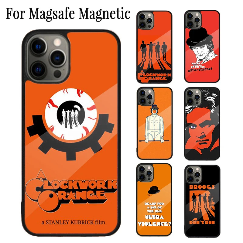 A Clockwork Orange Film Magnetic Phone Case Coque For iPhone 16 15 14 Plus 13 12 Mini 11 Pro Max Magsafe Wireless Charging Cover