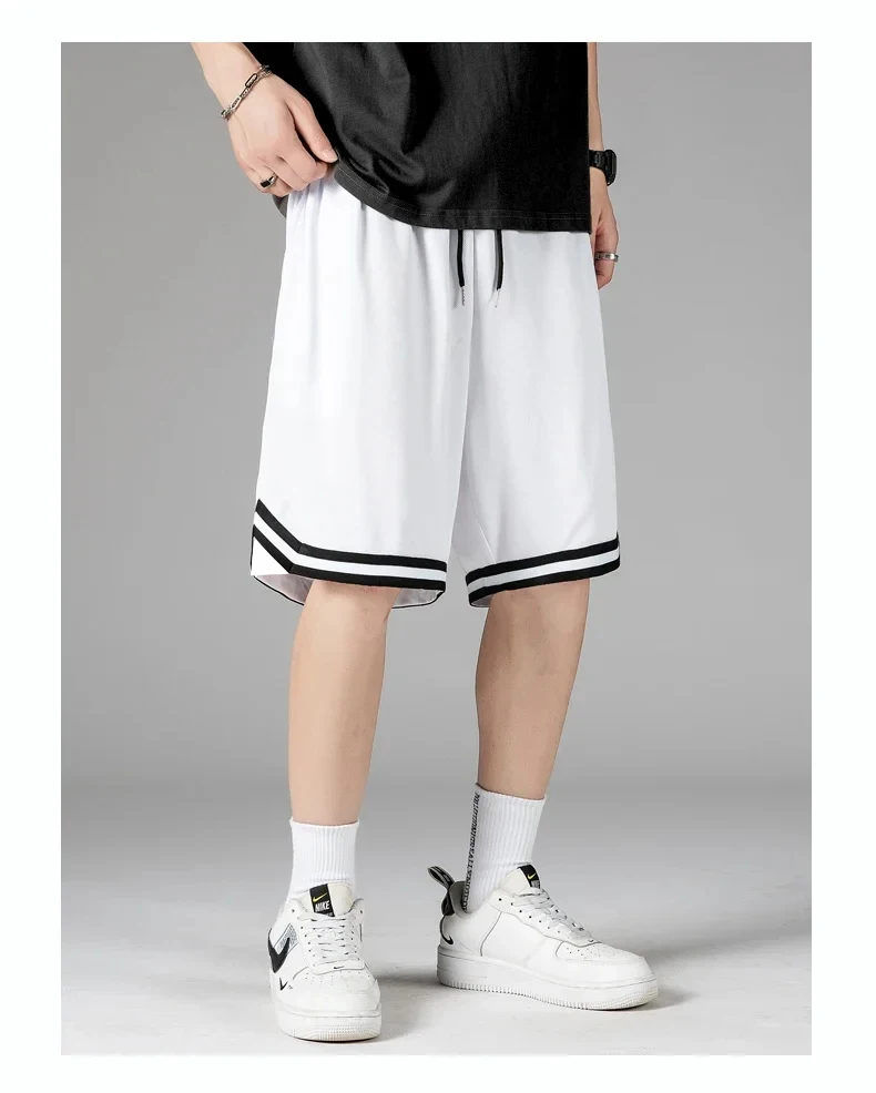 Men's Fitness Sport Shorts Quick Dry Breathable Summer Running Training Basketball Short Pants Street Hip Hop Loose Gym Shorts