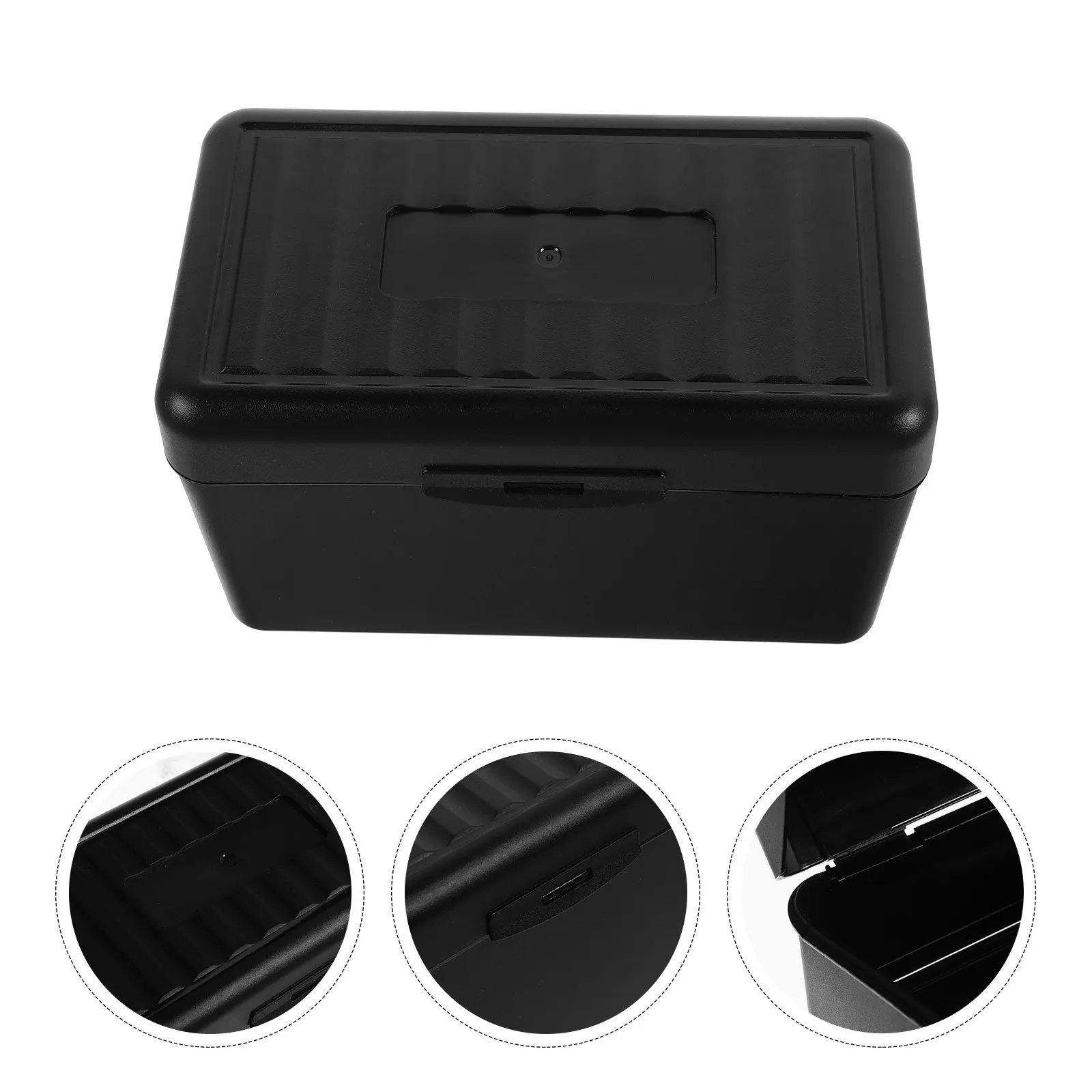 صندوق بلاستيكي حامل بطاقة عمل سعة كبيرة لمكتب منظم سطح المكتب غطاء غبار حقيبة تخزين بطاقة الفهرس المحمولة #3