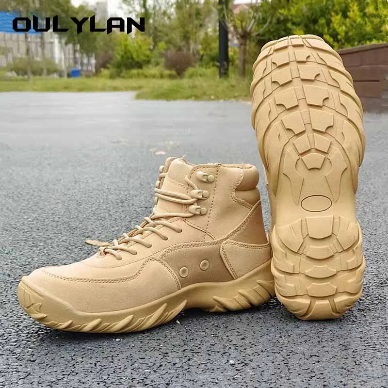 

Army Military Tactical Boots Men Women Outdoor Climbing Hiking Shoes Breathable Mid-top Boots Men's Shoes Desert Combat Boots