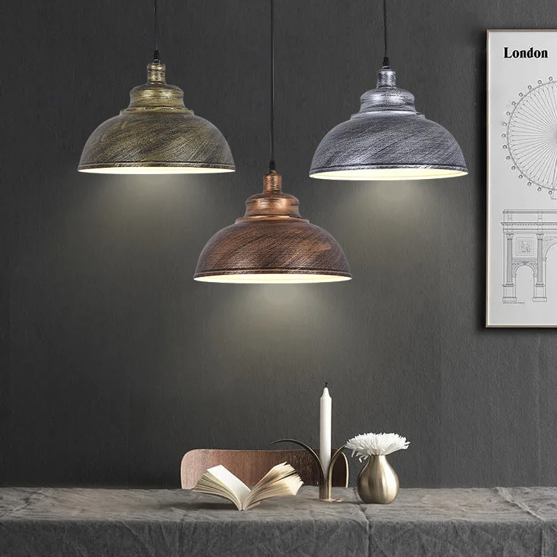 

Industrial pendant lamp Retro Iron Pendant Lights American Barn Light Pendientes Lamparas Lights Countryard Dining Room Kitchen