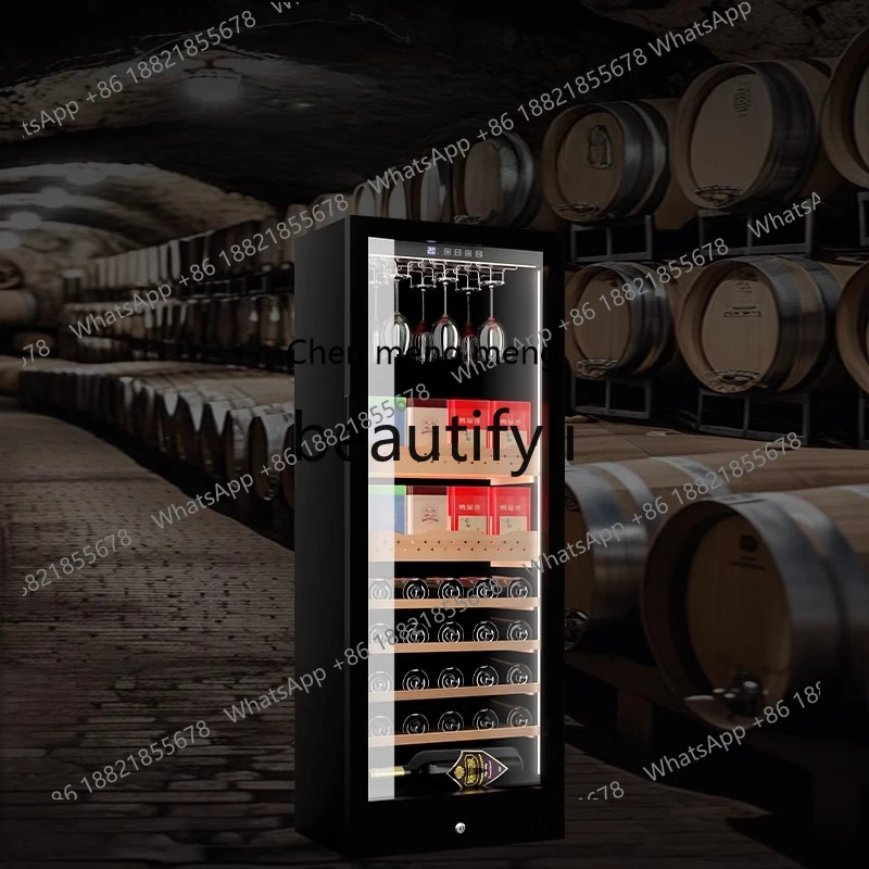 Z189 High Temperature Control Compressor Air-Cooled Wine Cabinet with Hanging Cups for Home Use, Ice Bar, Tea Refrigeration Cabi