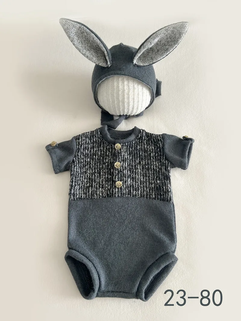 Newborn Photography Clothing Baby Photo Props Accessories Rabbit Plush Toy Decor Studio Infant Shoot Clothes Outfits