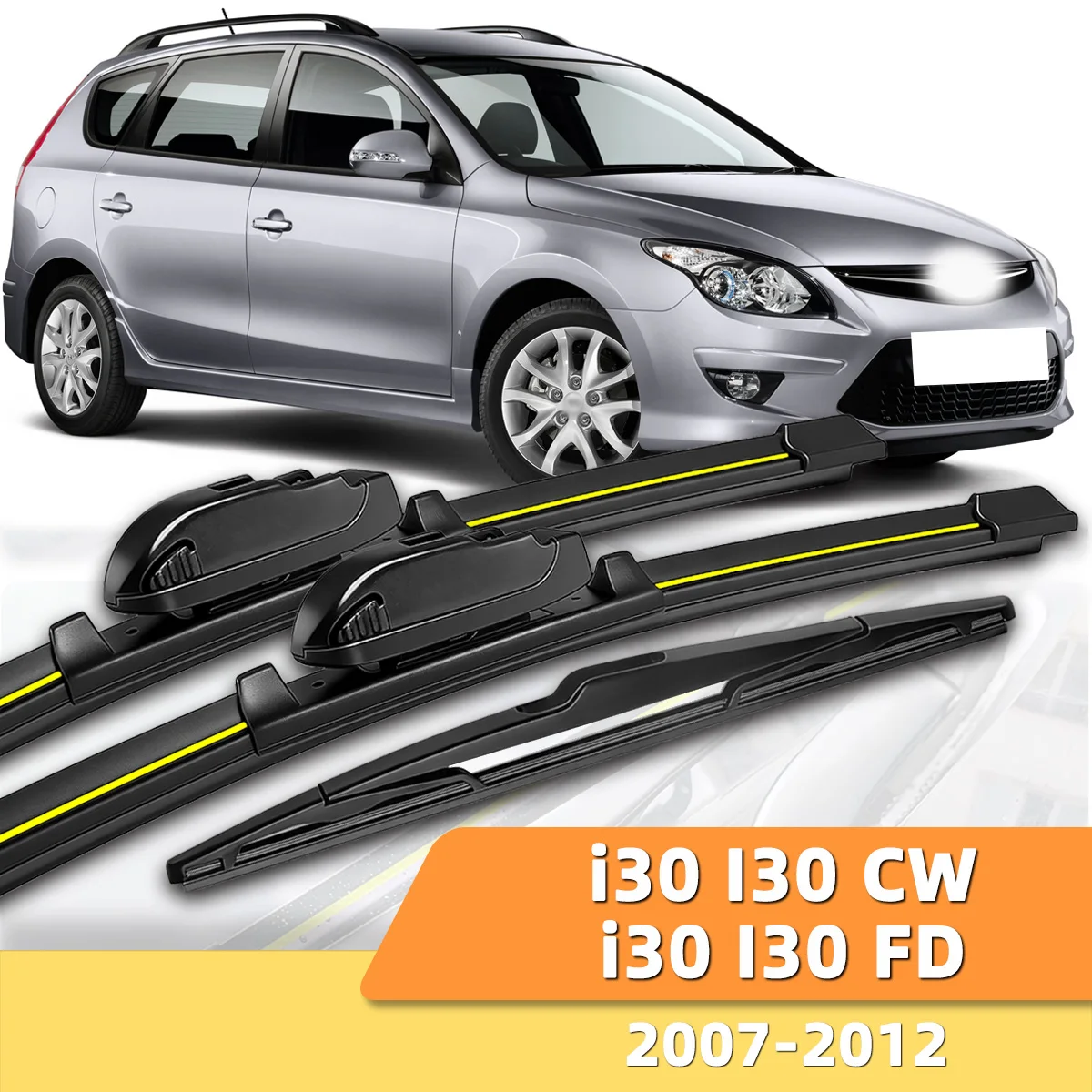 

Подходит для Hyundai i30 I30 CW/FD 2007-2012, передние и задние дворники, прочные аксессуары для автомобильных стекол 2009 2011