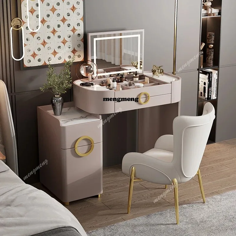 

Durable dressing table, dressing table, modern and simple solid wood wall dressing table, integrated storage,