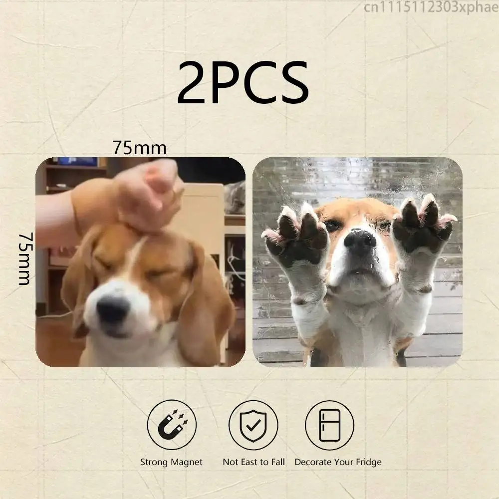 Cute Beagle Dog Meme Cartoon Anime 2-Pack Set Refrigerator Magnets, Soft Magnetic Heat Transfer Refrigerator Magnets Gift