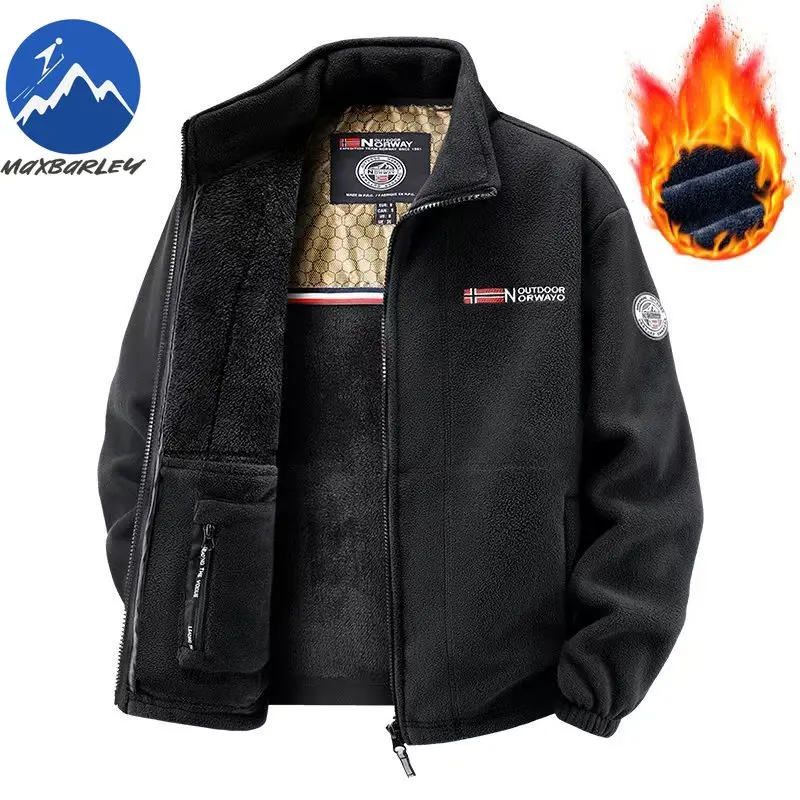 

COMXZ Winter Retro Fleece Hooded Jacket Men Daily Wear at Work Veluokldly Warm Coat Outdoor Travel Snow Wear Stand Collar Jacket