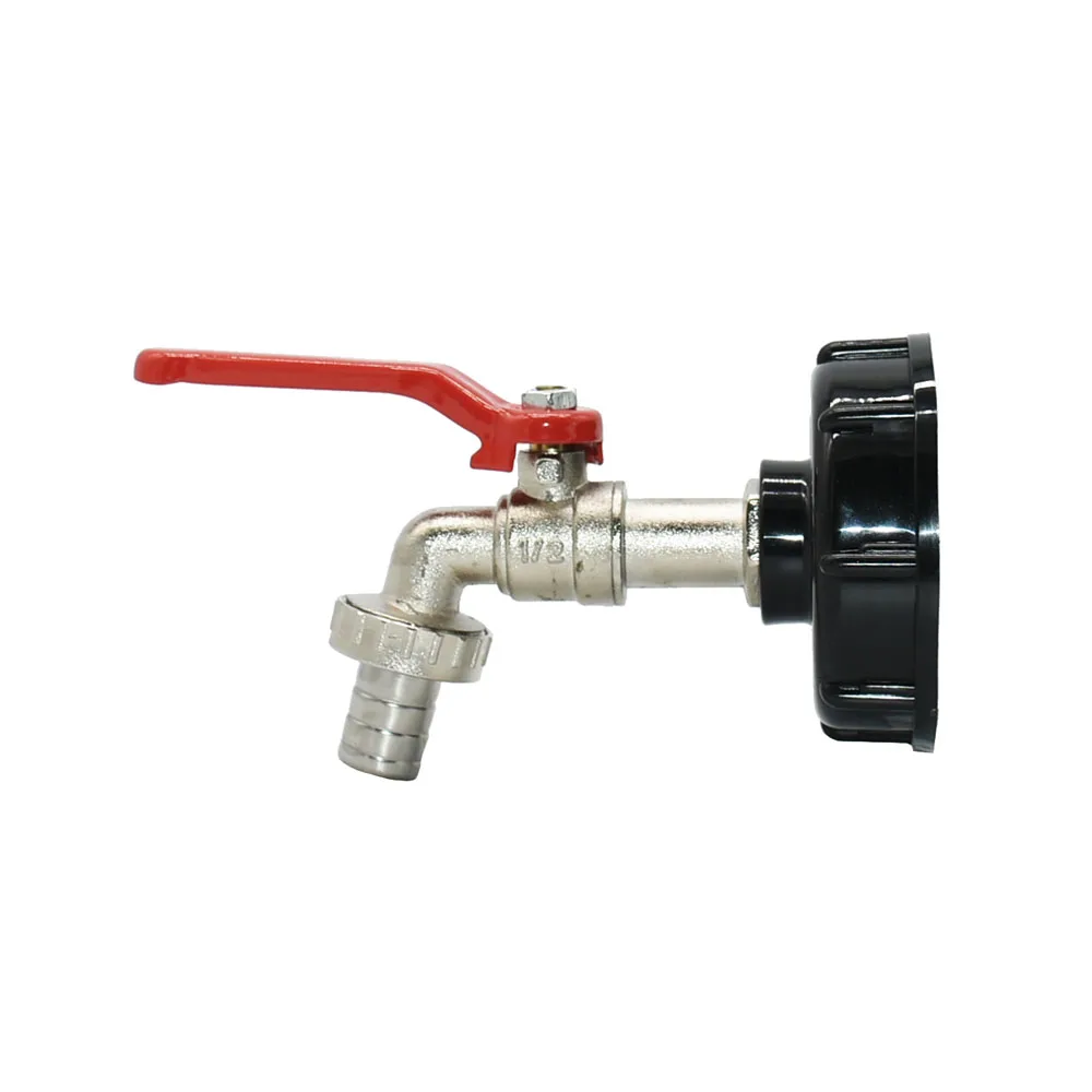 IBC Tank Tap Adapter Filter S60 Thread To 15-16mm Garden Hose Connector Faucet Alloy Ball Valve 1000 Liter Rain Barrel Fitting