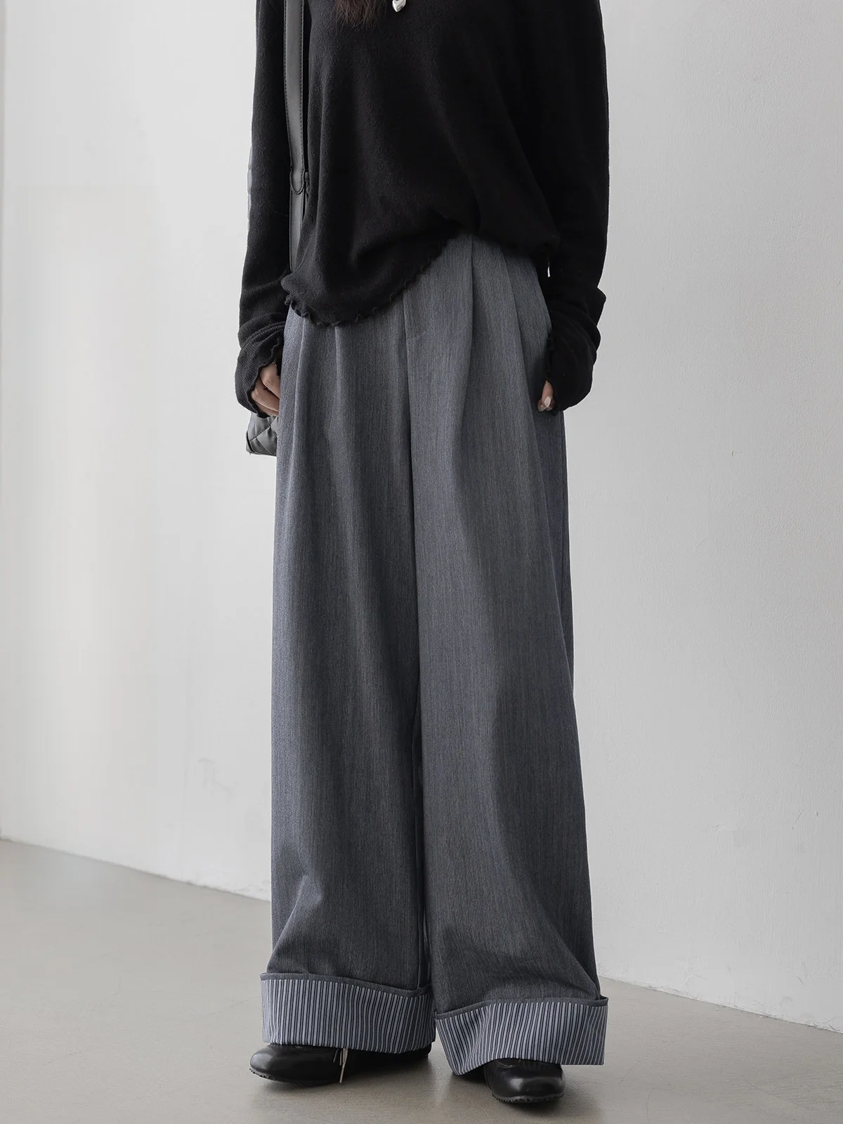 

Джинсы женские с высокой талией, широкими штанинами, свободного кроя, удобные длинные брюки, весна-осень, модные брюки-карго со шнурком