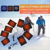 3 Levels Electric Cloth Heater USB Heating Pads Outdoor Thermal Winter Heating Vest Pads Vest Heater for DIY Heated Clothing 2