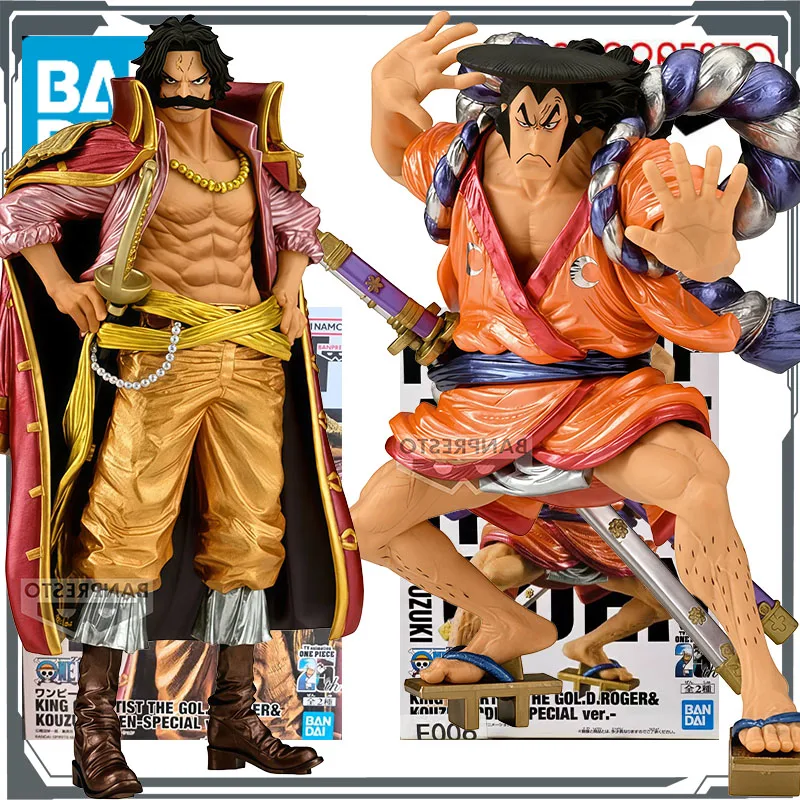 

Bandai Original BANPRESTO One Piece Gol D Roger & Kozuki Oden Аниме Фигурки Игрушки для мальчиков Рождественский подарок Модель Украшения