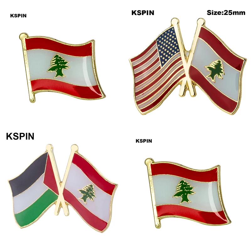 10Pcs a Lot Lebanon flag pin lapel pin badge Brooch Icons KS-0102