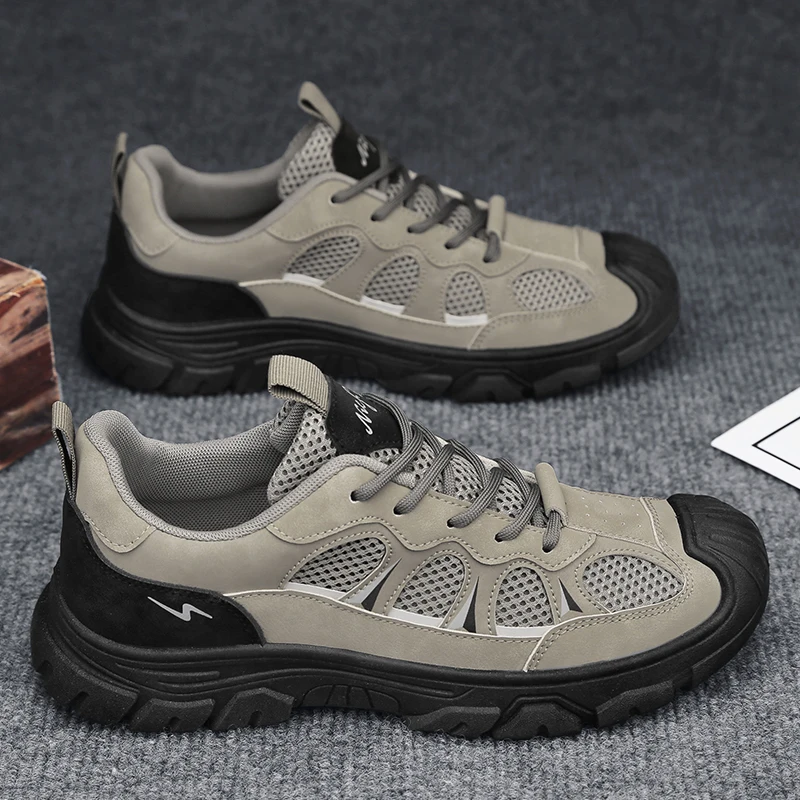 

Men's Breathable Mesh Safety Shoes Summer Outdoor Sports Climbing Shoes Anti-slip Wear-resistant Labor Protection
