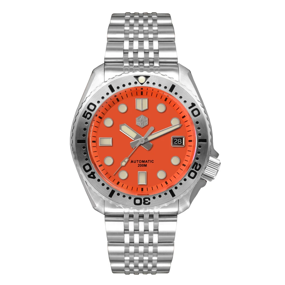 San Martin 42mm Männer Sport Uhren Mechanische NH35 Automatische Edelstahl Saphir 30Bar Wasserdicht Relogio Masculino SN0046