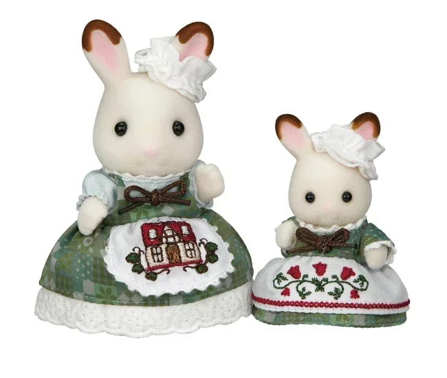 Sylvanian Families Chocolate Anime rabbit Toy Children\'S Play House Cute Baby Doll Kid Gift Japanese Valentine\'s Day Limited