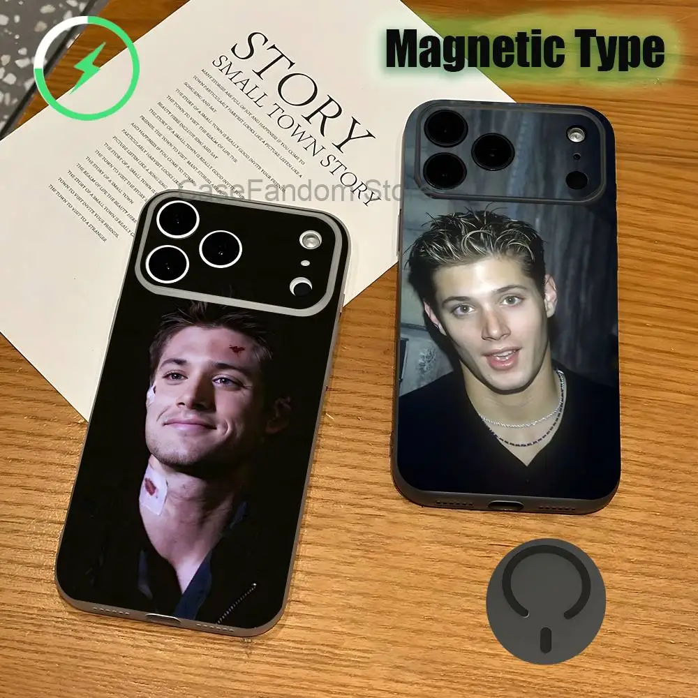 

Jensen Ackles D-Dean W-Wincheste Transparent gray Phone Case For iPhone 17,16,15,14,13,12Pro,Max,Plus Magnetic Wireless Charging