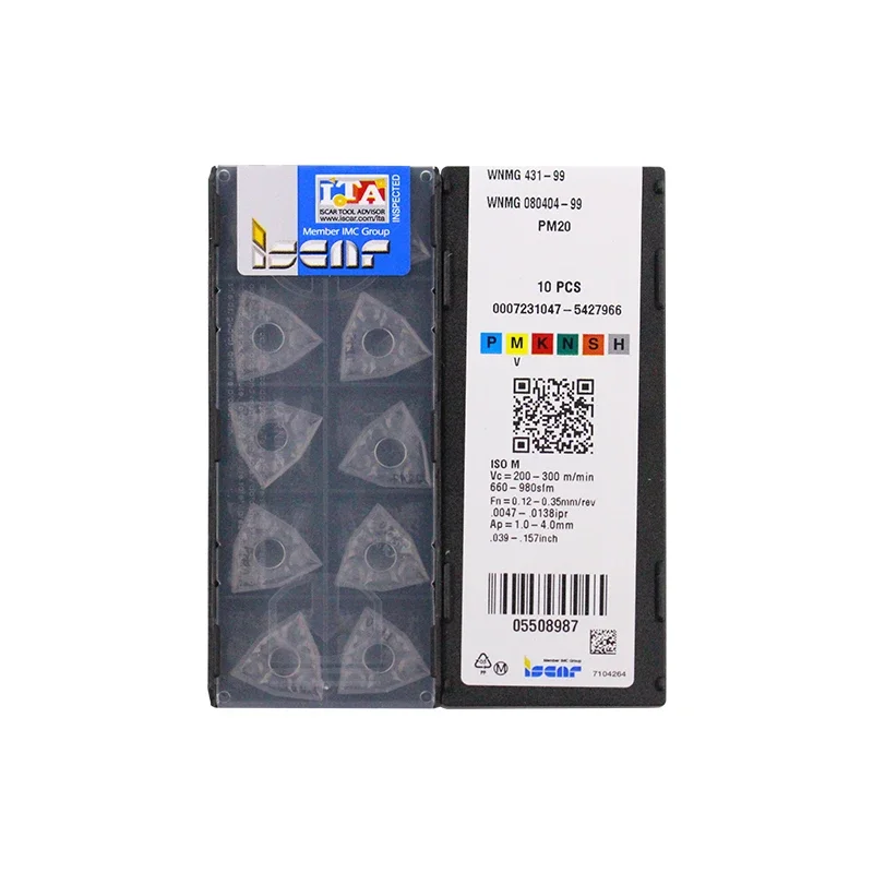 

10pcs ISCAR WNMG WNMG080404-99 PM20 WNMG080408 TF IC907 IC8250 WNMG080404-PP IC807 CNC Lathe Tools Carbide Turning Inserts