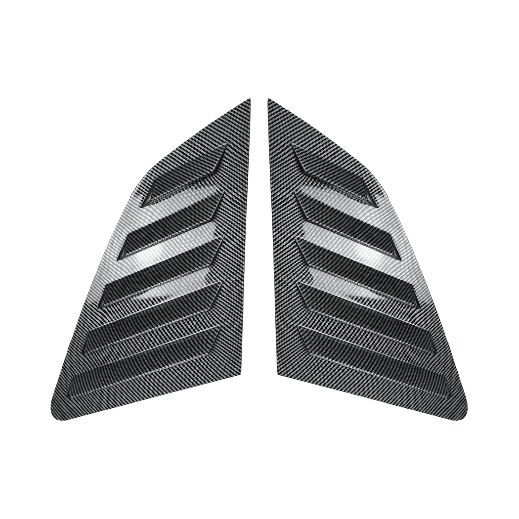 1 Set Add-On Tape-on Rear Window Quarter Glass Duct Louver Vent Covers For Audi A3 Sportback 8V, S3 Sportback 8V 2014-2020