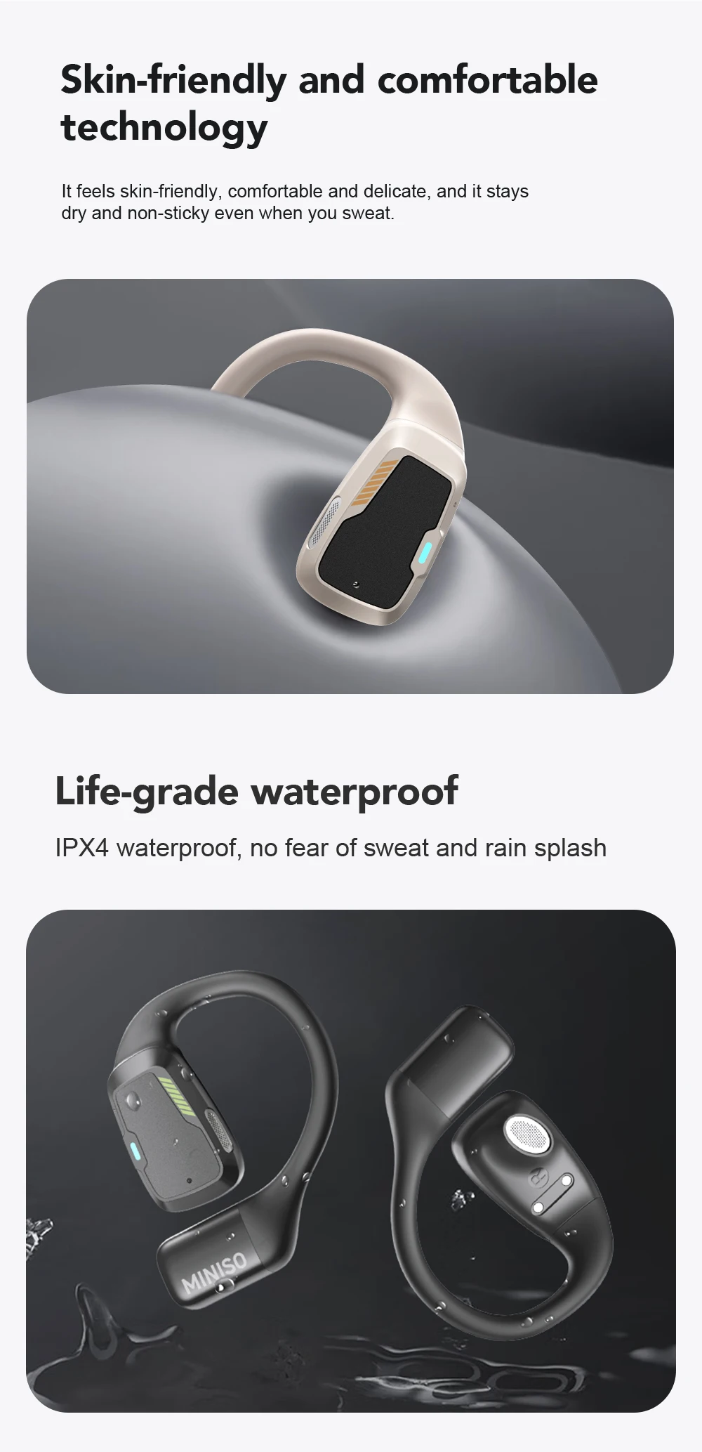 Übersetzer-Kopfhörer MINISO M98 AI Drahtlose Kopfhörer Büro-Chat-Headset ASMR Headset DIY APP AI Drahtlose Kopfhörer mit Mi – Detail 10