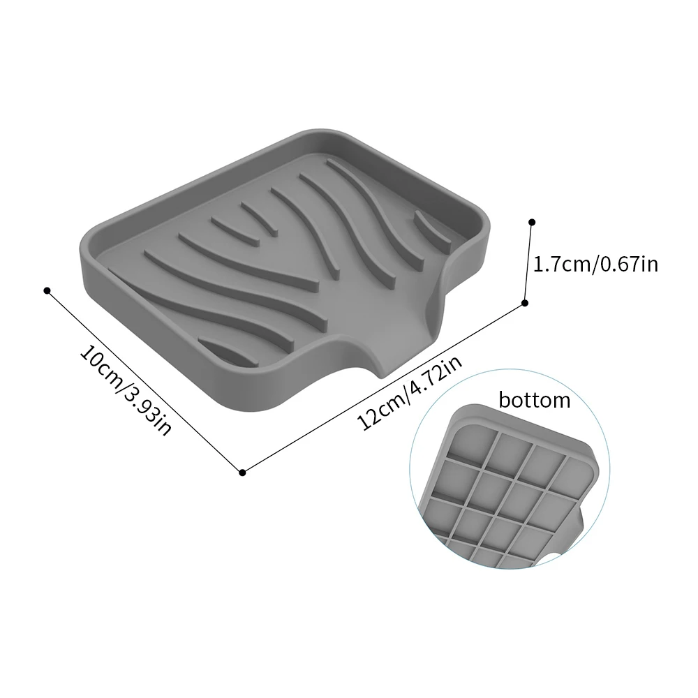 Sink Silicone Tray With drain Soap Sponge Storage Holder Countertop Sink Scrubber Brush Soap Storage Rack Kitchen Organizer Tool