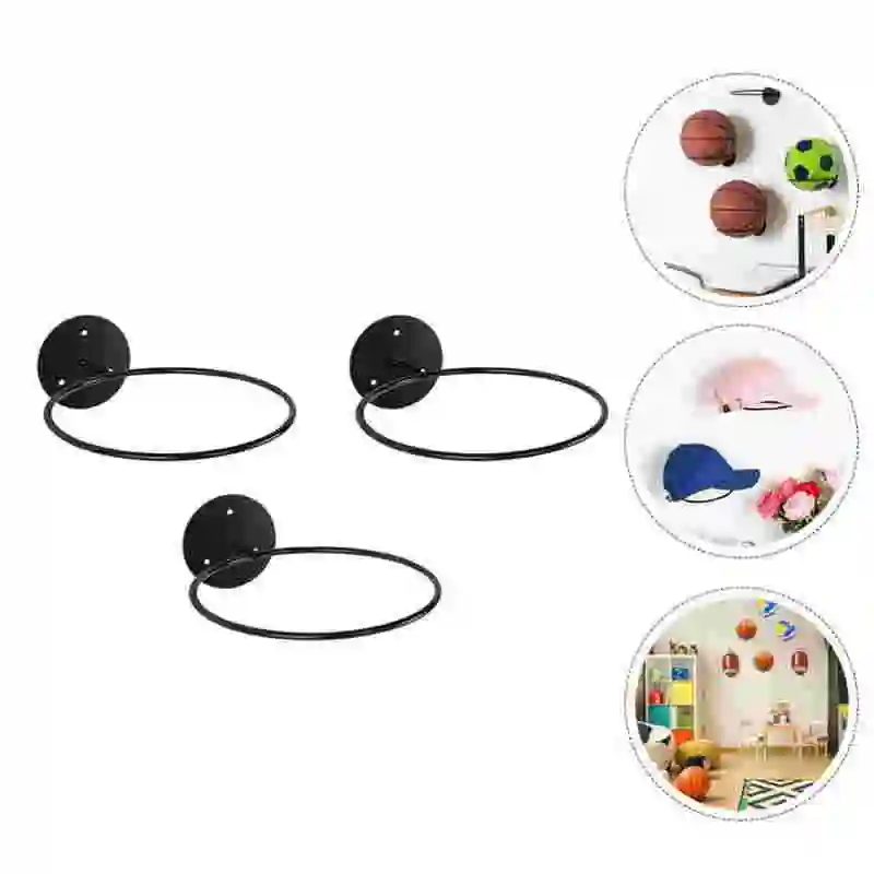 2/3pcs Basketball Volleyball Display Holders Iron Art Wall Mount Sports Balls Racks Display Soccer Balls Holders Storage Supply