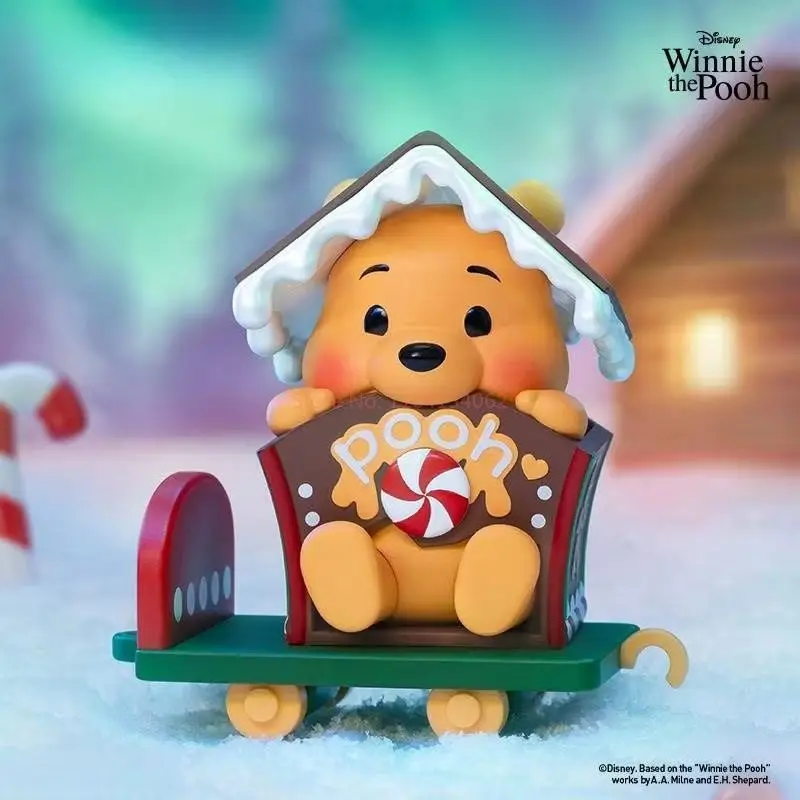 Caja ciega de la serie de entrega de regalo de Winnie The Pooh de Disney, juego de marea, tapicería de muñeca bonita, caja misteriosa coleccionable, regalo de Navidad para niños