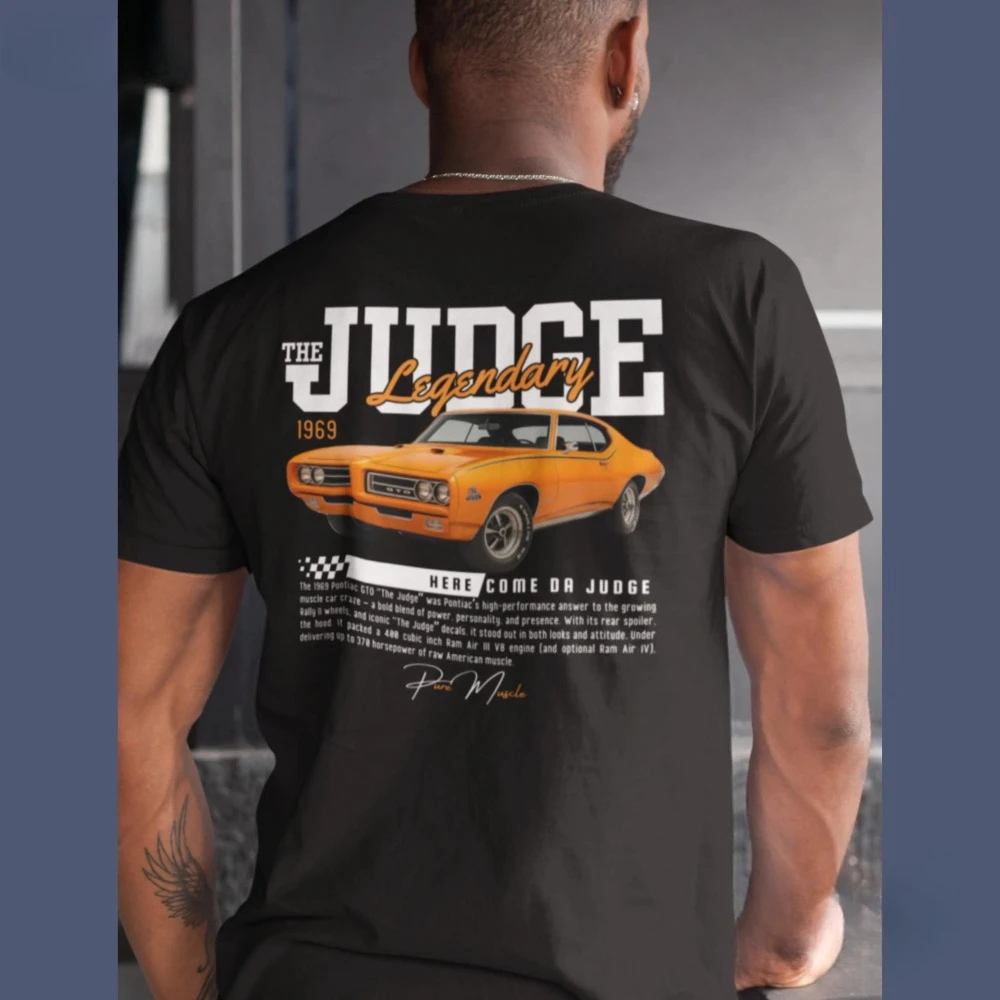 The Judge Inspired By 1969 Pontiac GTO T Shirt Classic Muscle Car T-Shirt Gift for Car Lovers Retro Vintage Car T Shirt