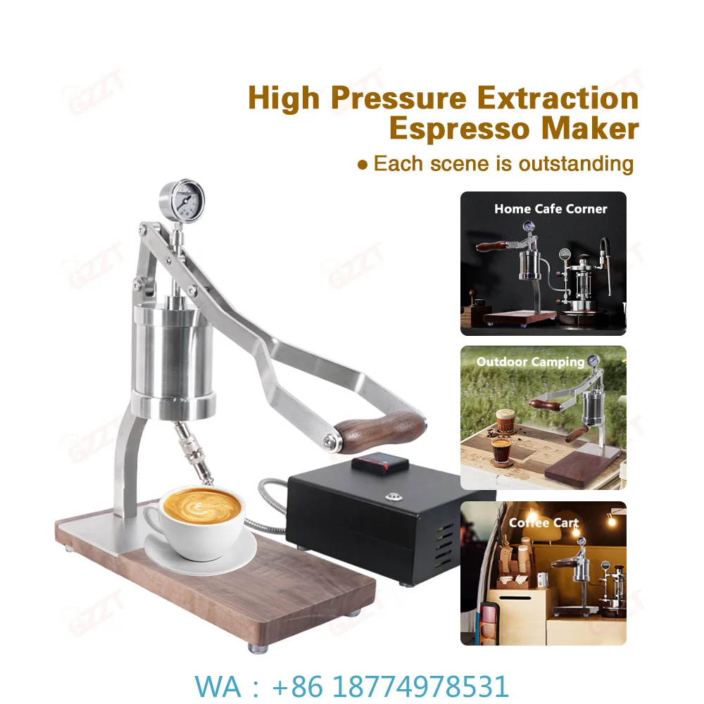 Italian Multi‑purpose Hand Press Lever Espresso Maker, PID Control Heating Pull Bar 58mm 304 Stainless Steel Coffee Brewing Tool