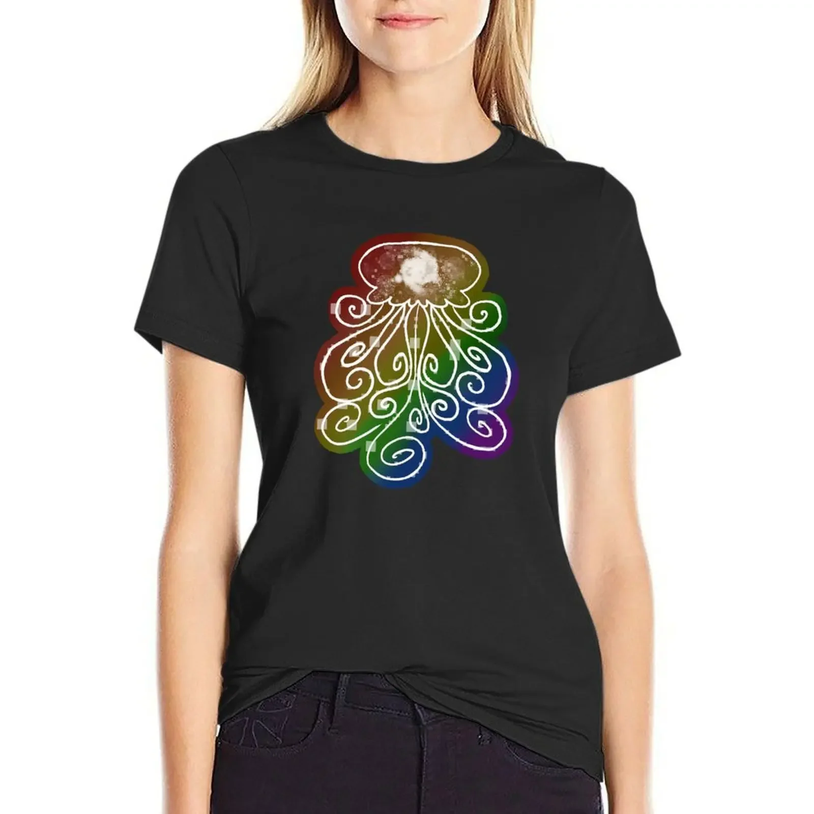 

Rainbow Voidfish T-Shirt anime summer top vintage clothes korean fashion workout shirts for Women loose fit