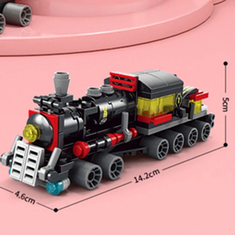 NEW DIY 6in1 Train Track Robot Helicopter Vehicle Building Blocks Kit Girls Bricks Movie Model Kids Toy