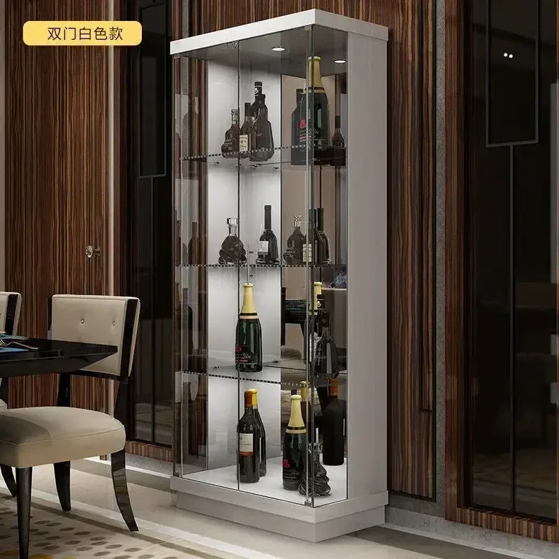 Modern Glass Wine Cabinet - Wall-Mounted Display Shelf for Living Room, European Style Meuble Vin Furniture - Image 2