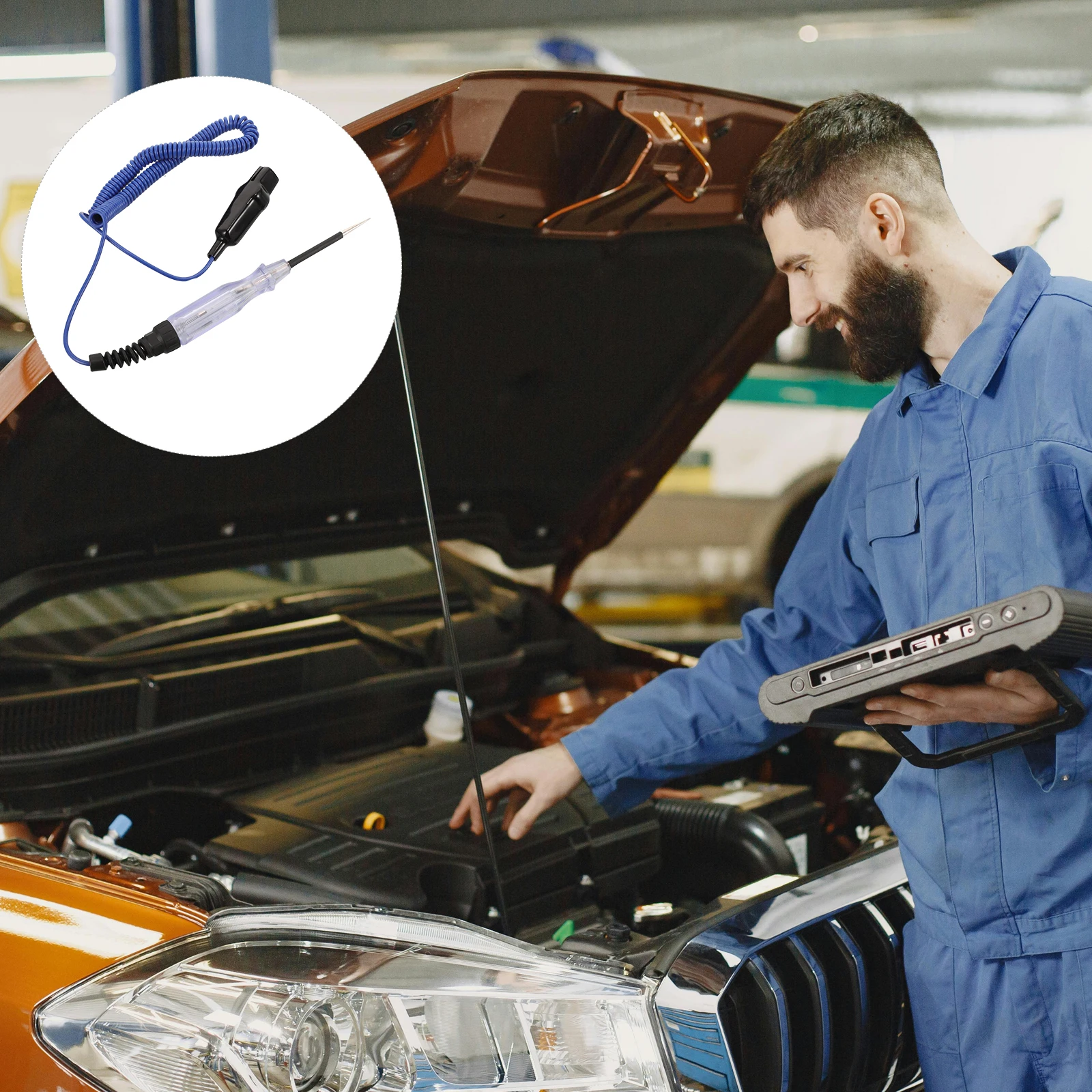 Probador de circuito eléctrico para automóvil, probador resistente con luz LED para vehículos, circuitos eléctricos, luz de prueba de control automotriz