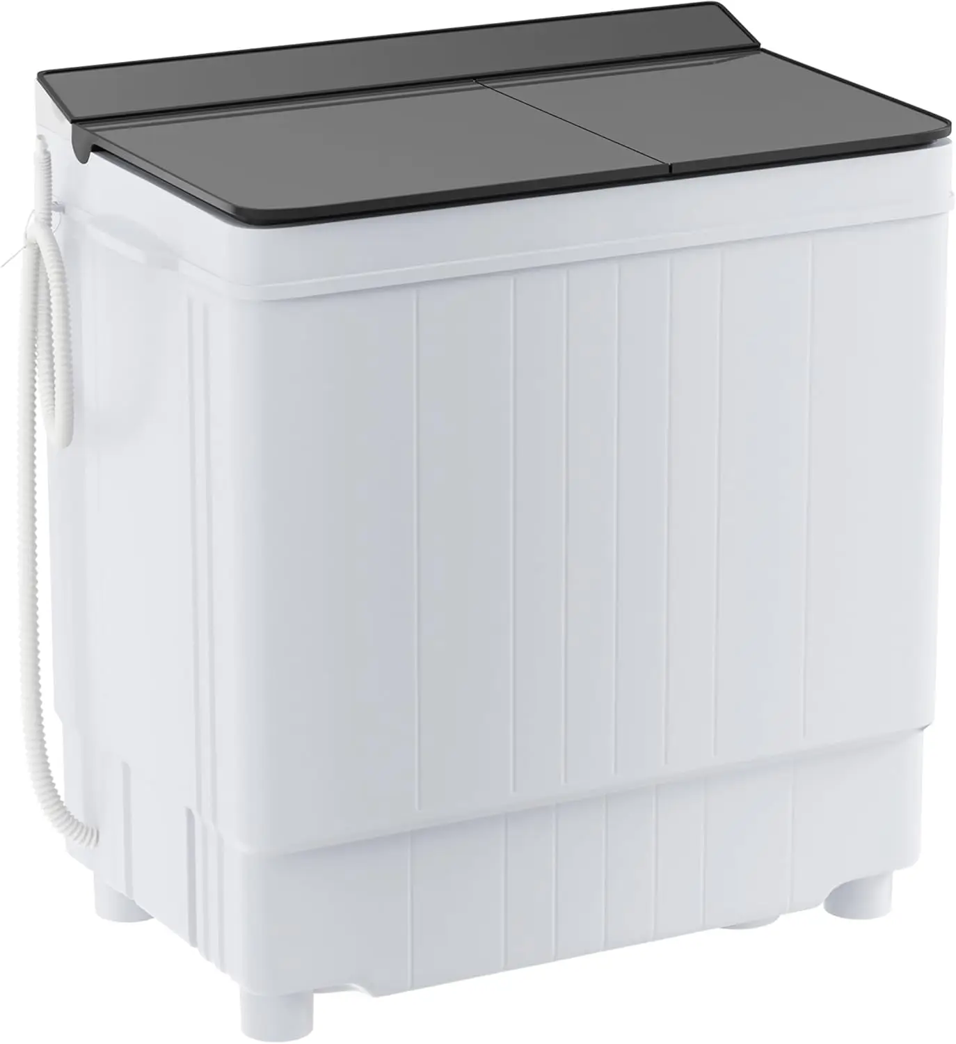 17.6lbs Mini Compact Laundry, Twin Tub 11lbs 6.6lbs Spinner, Clothes Washer Washing Machine, Drain Pump