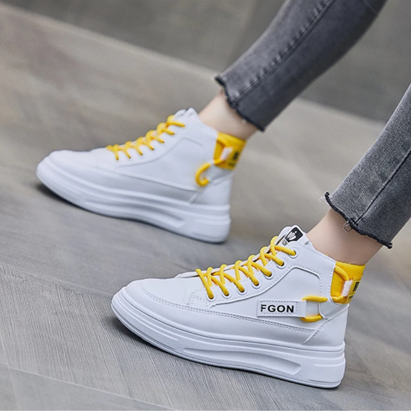 Womens White Sneakers Fashion Designer Casual Sports Running Shoes Woman High Sneaker Trainers Vulcanized Athletic Shoe Footwear