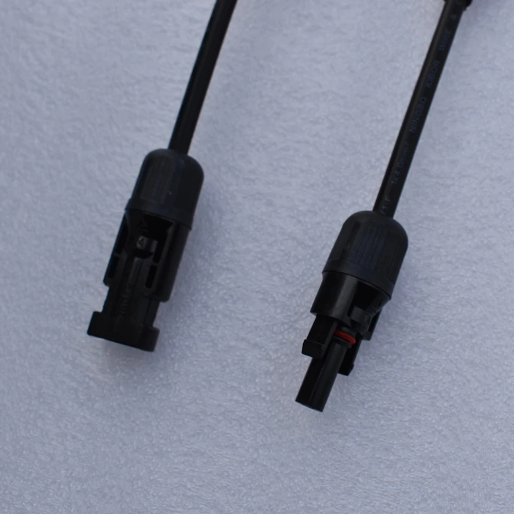 One Pair Y Type Connector Cable for Flexible Solar Panel Connection 2 Input 1 Output with Male Female UV-Resisted Cooper