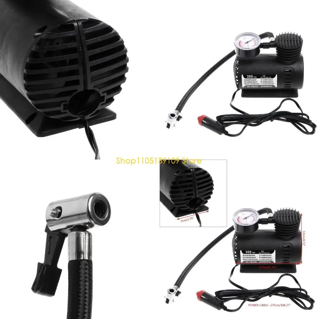 

P5ED Truck Motorcycle Car Electric Tyre Pressure Gauge Air Inflator Tools 300PSI