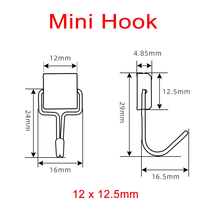 2-50PCS Magnetic Hooks with Swivel Mini Magnet Hook Multi-Purpose Storage Hooks for Hanging Keys Towels Gloves Kitchen Hangers - view 4