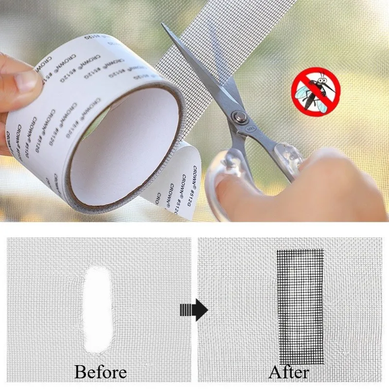 Self-adhesive Window Screen Mosquito Net Repair Tape Window Screen Mesh Sticker Anti-mosquito Window Door Repair Subsidy Tapes
