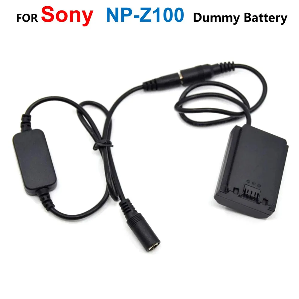 

FZ100 DC Coupler NP-FZ100 Dummy Battery + 12V-24V Step-Down Cable For Sony Alpha A9 A7RM3 A7RIII A7 III A7M3 ILCE-9 A7M4（A7IV)